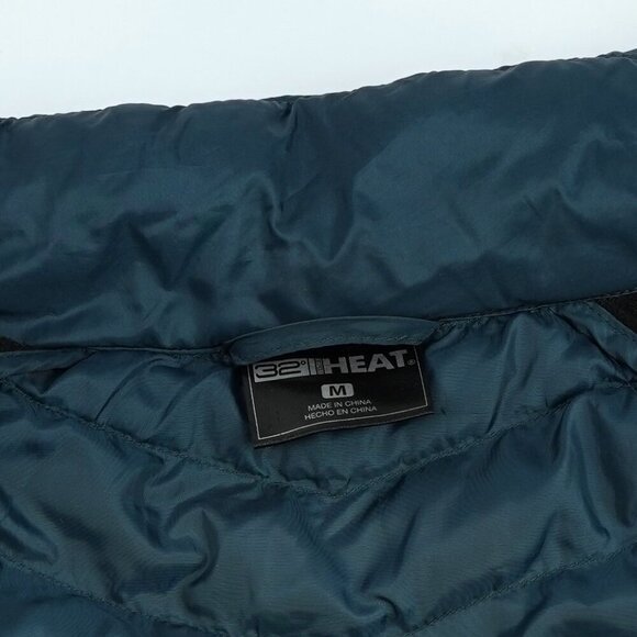 32 Degrees Mixed Media Lightweight Puffer Jacket Teal Black - Medium - Picture 5 of 6